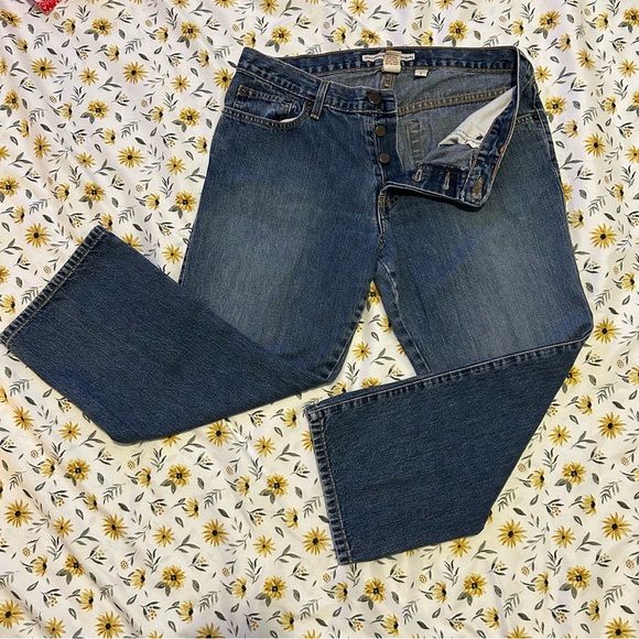 Abercrombie & Fitch Classic Blue Jean Capris Y2K - Picture 2 of 4